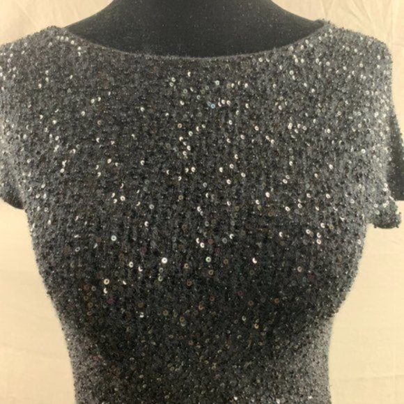 Donna Karan Silk Cashmere Beaded Top - Picture 3 of 5